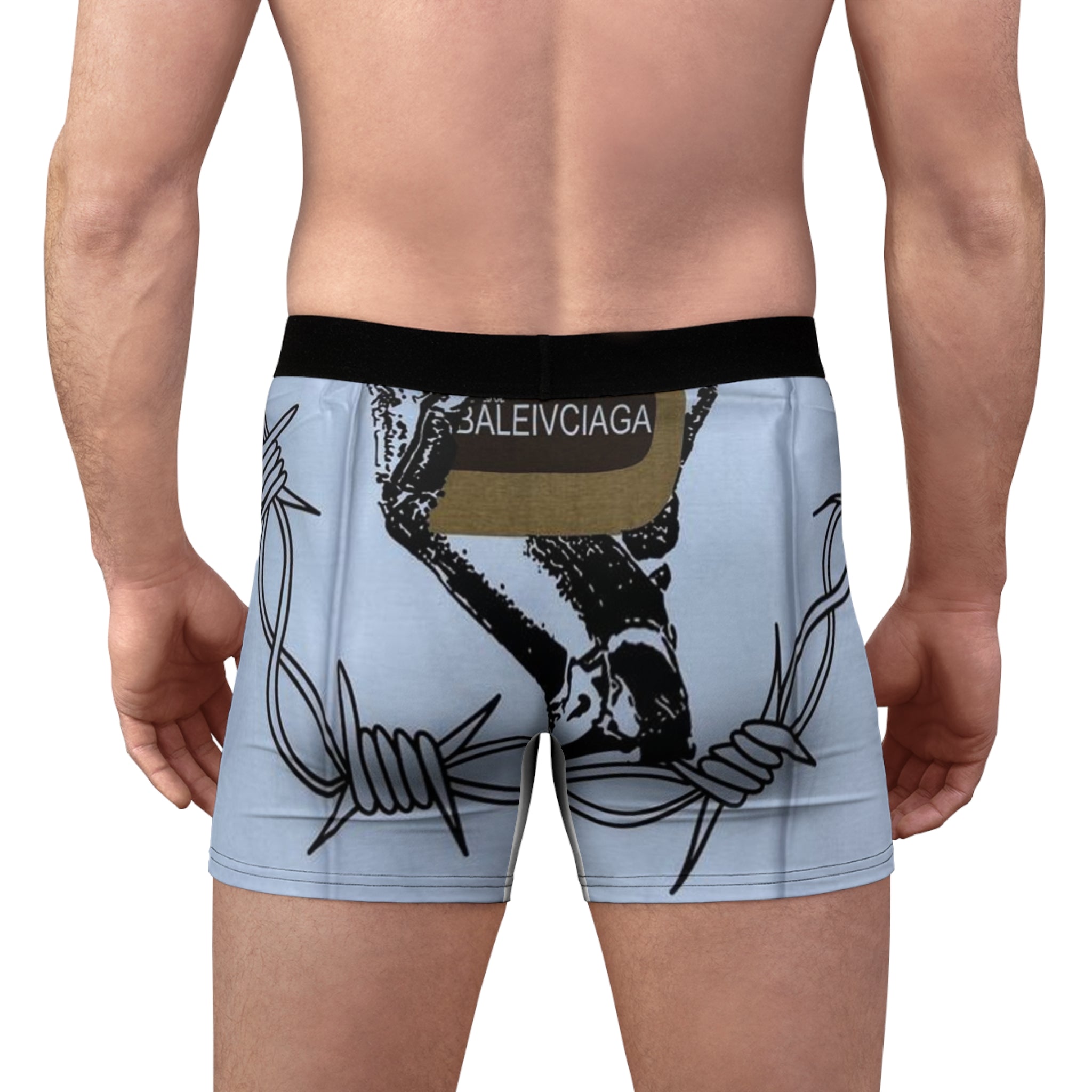 Boxer Briefs — Edgy Barbed Wire Graphic All-Over Print