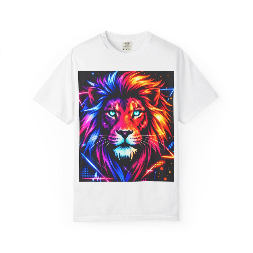 Camiseta León Neón Pride — Camiseta con Gráfico de León Vibrante y Colorido