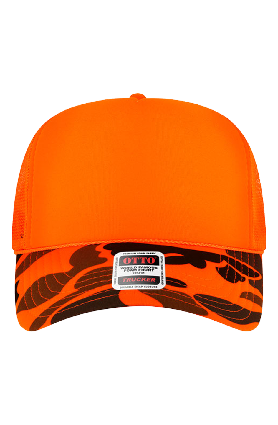 5 Panel Neon Orange Camo