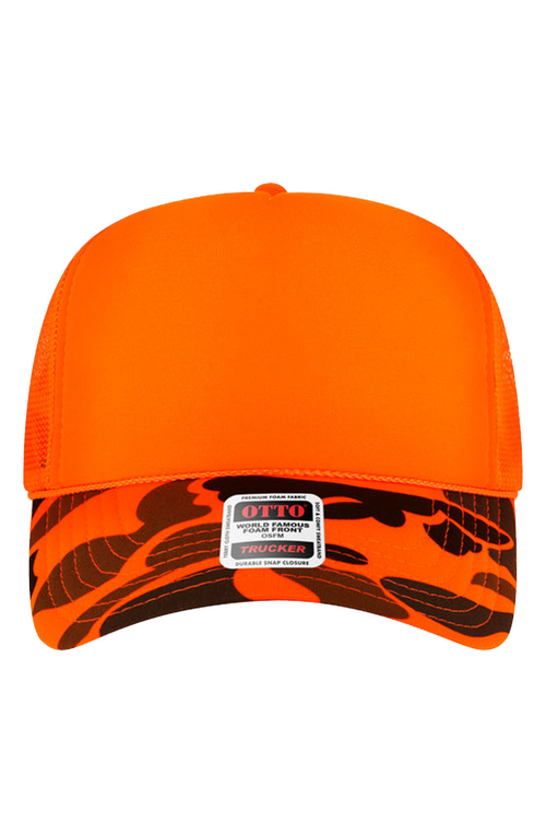 5 Panel Neon Orange Camo