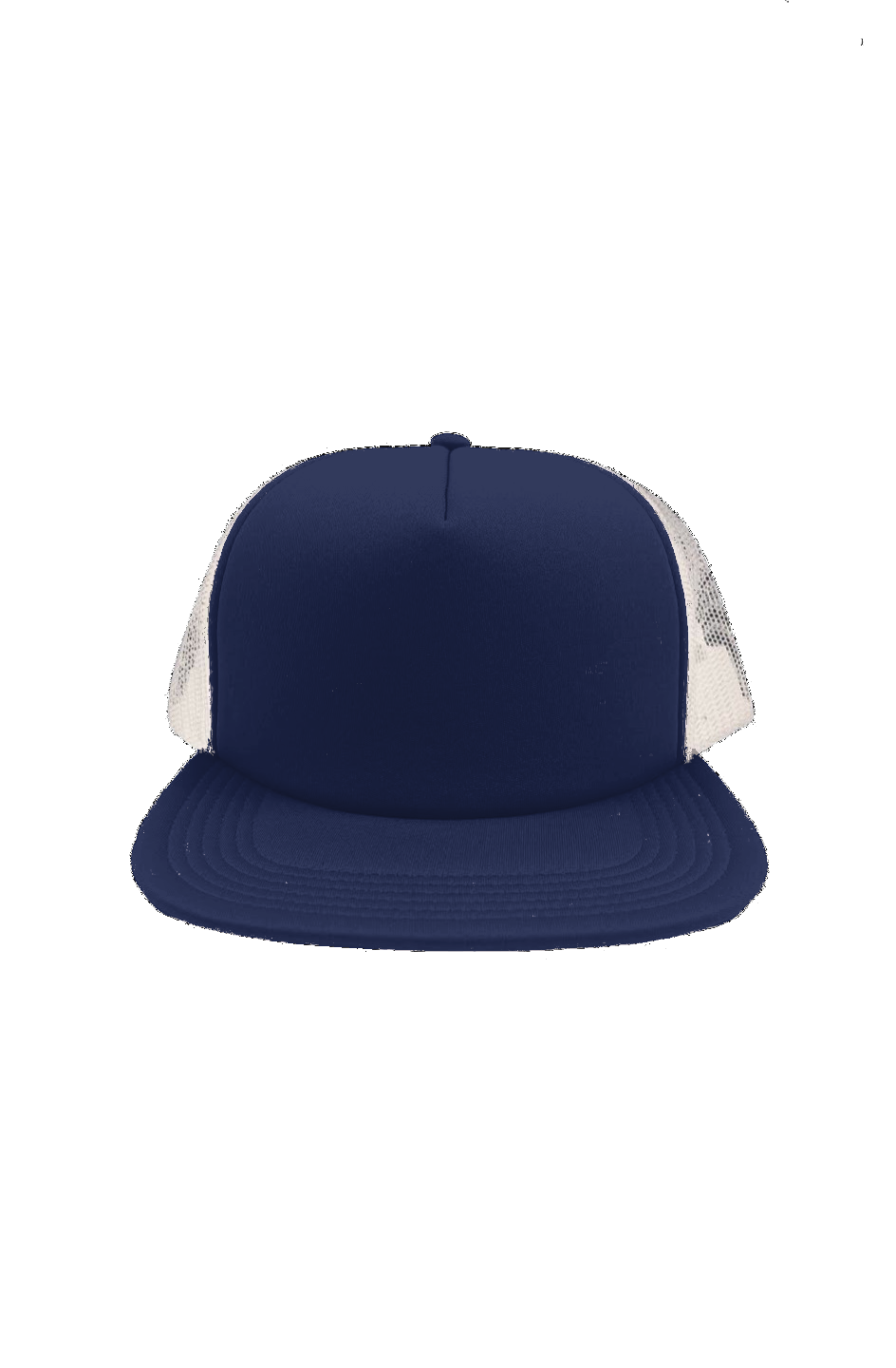 White Mesh Foam Front Trucker Cap