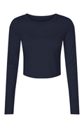 Womens Micro Rib LS Baby Tee