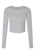 Womens Micro Rib LS Baby Tee