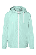 White Zipper Lightweight Windbreaker