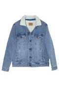 Unisex Sherpa Lined Denim Jacket