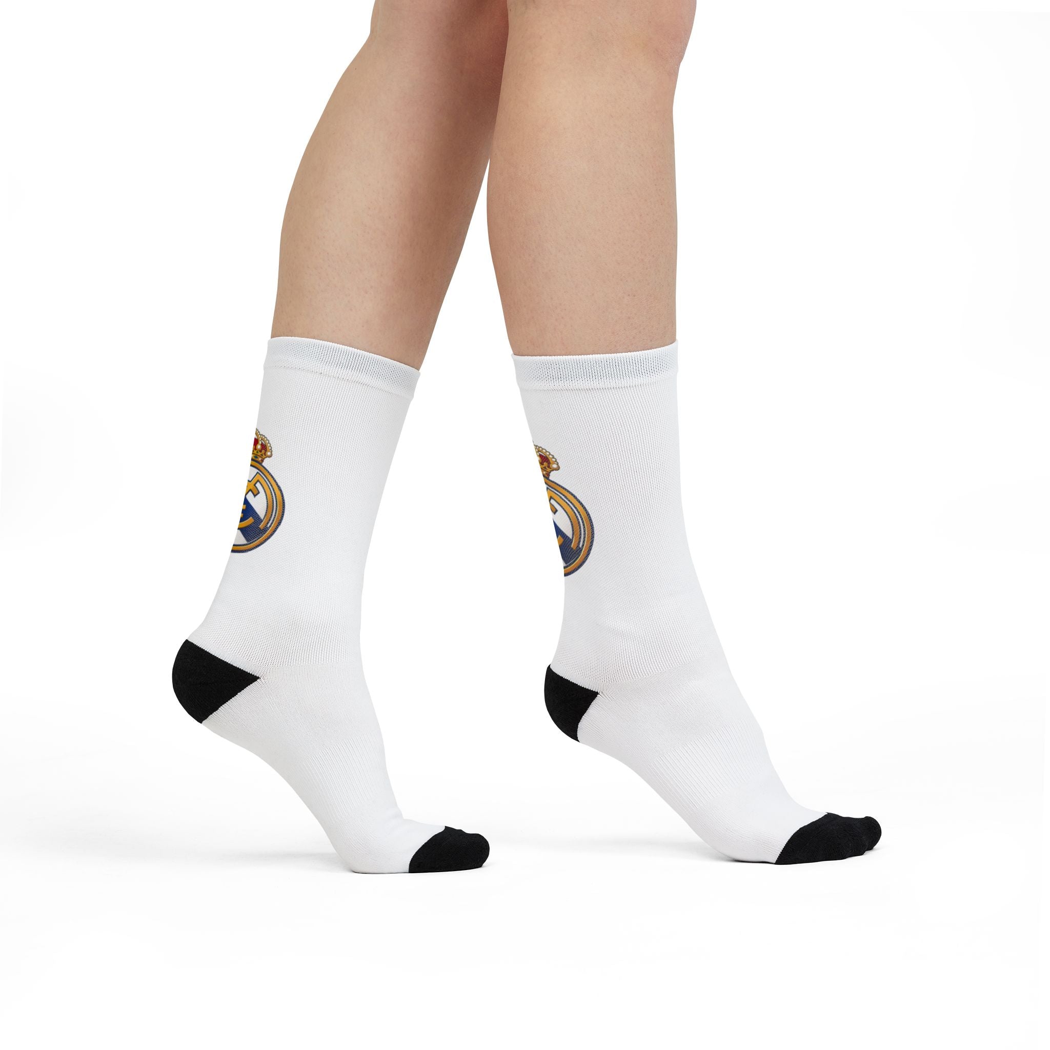 Calzoncillos de tripulación con sublimación del escudo del Real Madrid — Calcetines deportivos para fanáticos del fútbol